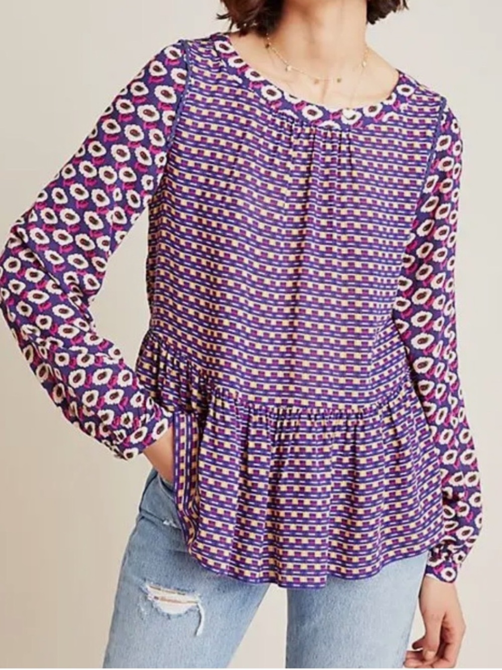 Maeve By Anthropologie Cheyenne
Peplum Blouse SZ Medium